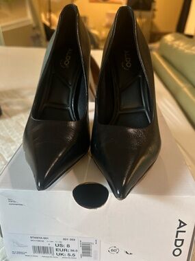 ALDO STASYA SIZE 8 Women's Black Pointed Toe Pumps